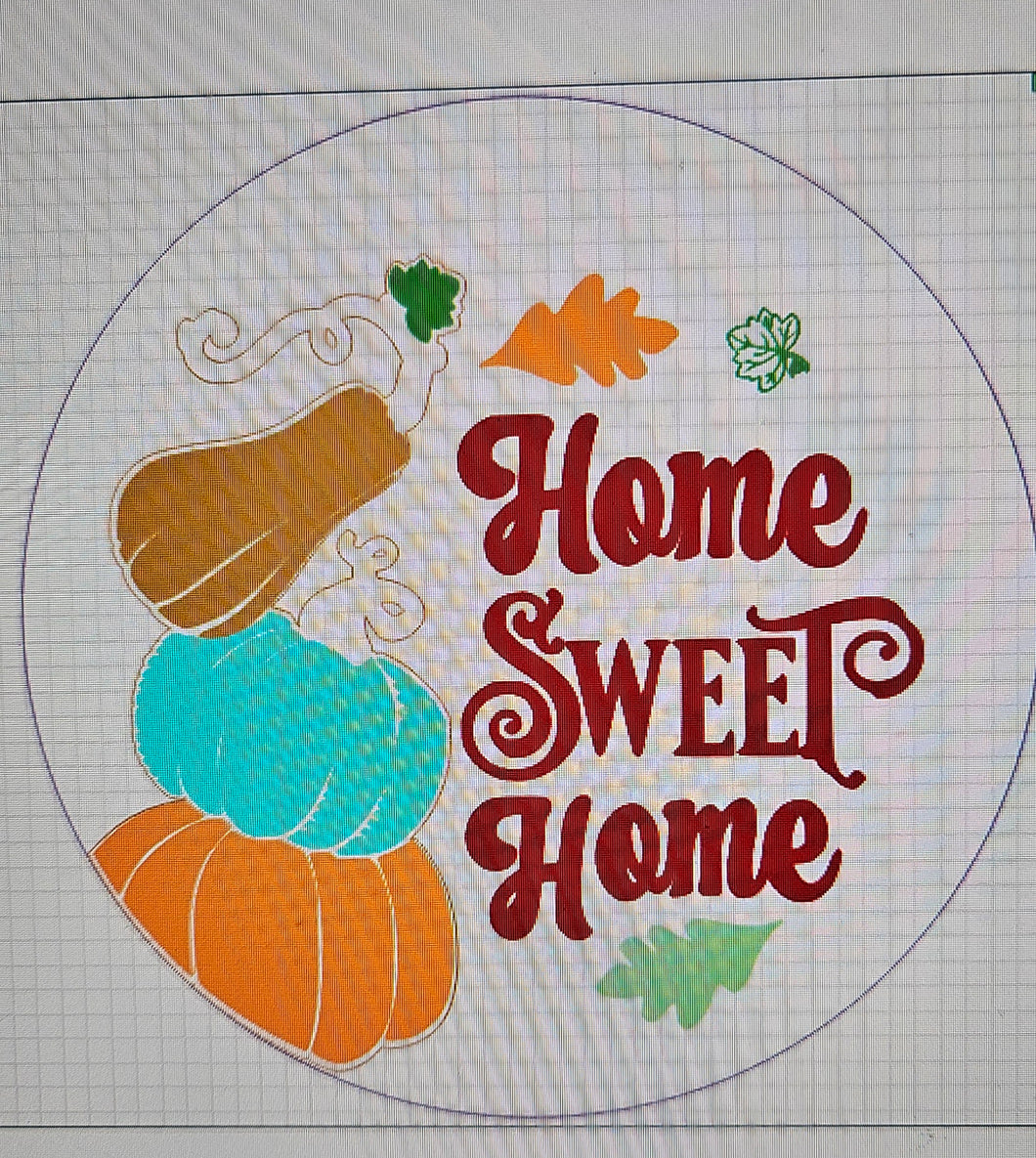 Home Sweet Home Stacked Pumpkins Door Hanger