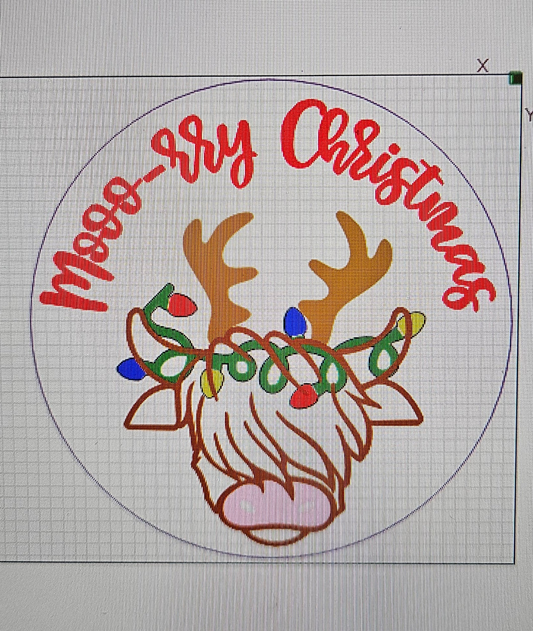 MOOO-RRY CHRISTMAS COW DOOR HANGER