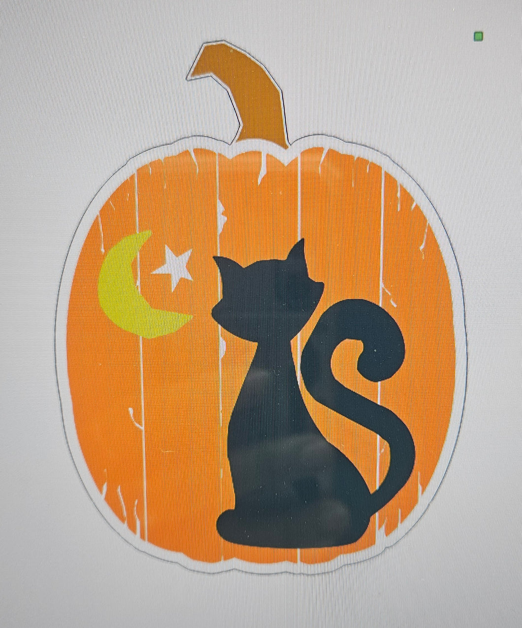 Black Cat Pumpkin Door Hanger