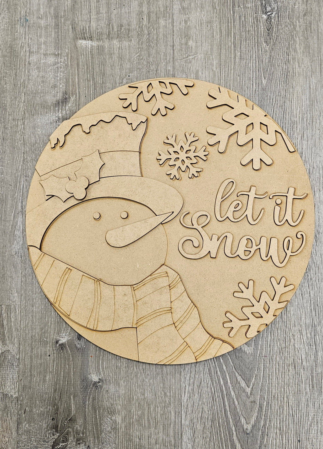 Let It Snow Snowman With Scarf