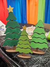 Load image into Gallery viewer, Set of 3 Christmas Trees Shelf Sitters
