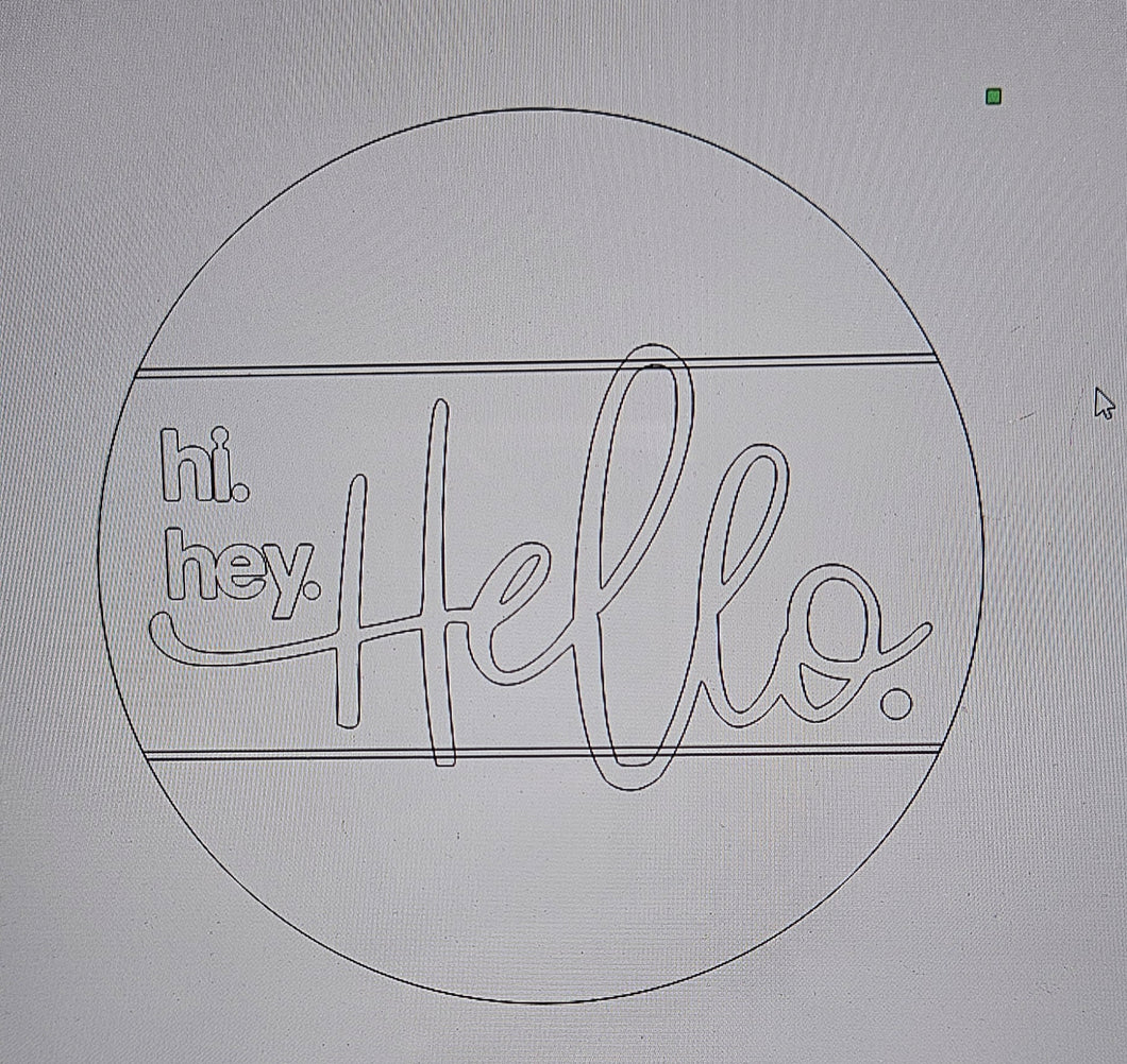 Hi. Hey. Hello. Round