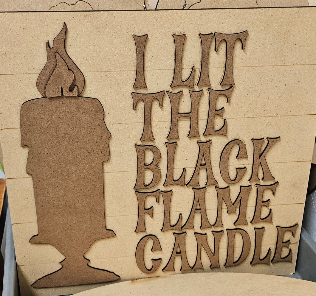 Black Flame Candle