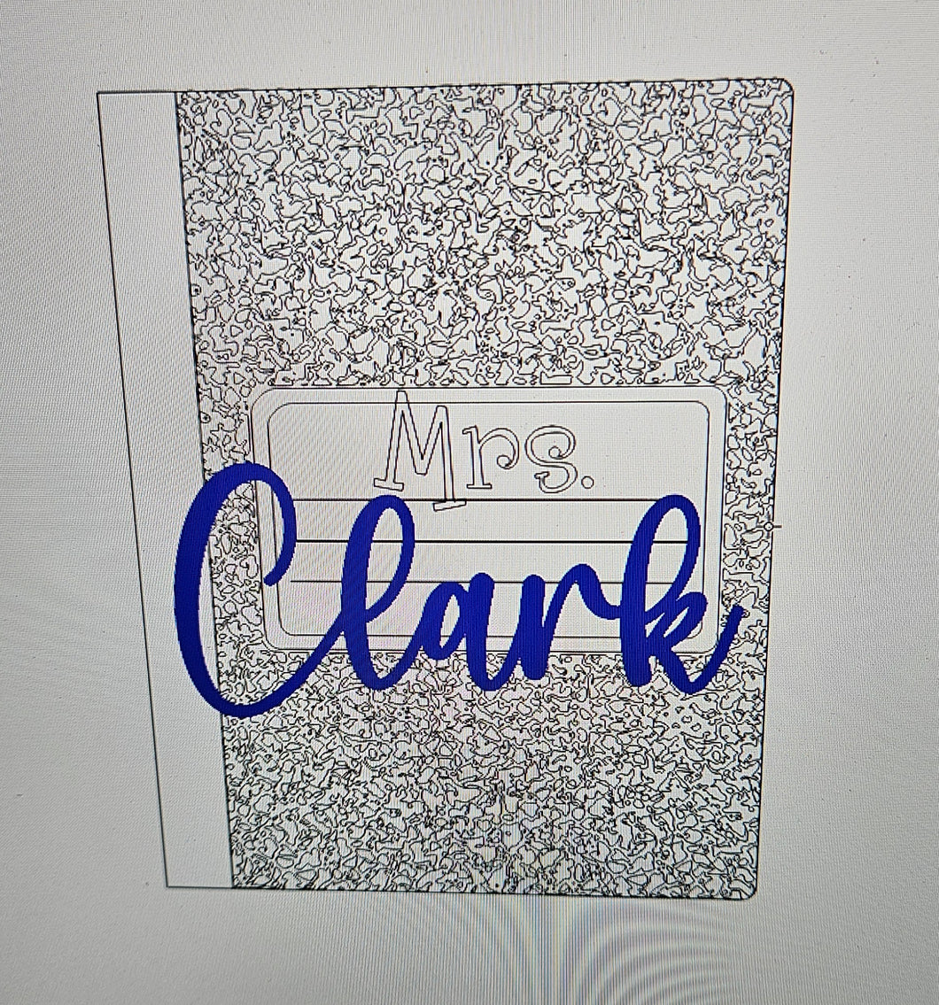 Notebook Cover Doorhanger