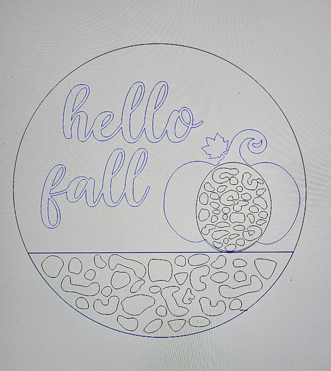 Hello Fall Cheetah Pumpkin HT