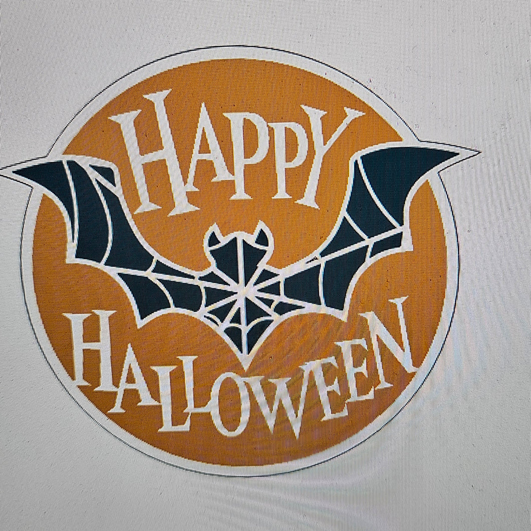 Happy Halloween with Large Bat