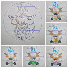 Load image into Gallery viewer, Adult Highland Cow Interchangeable Round With One Piece
