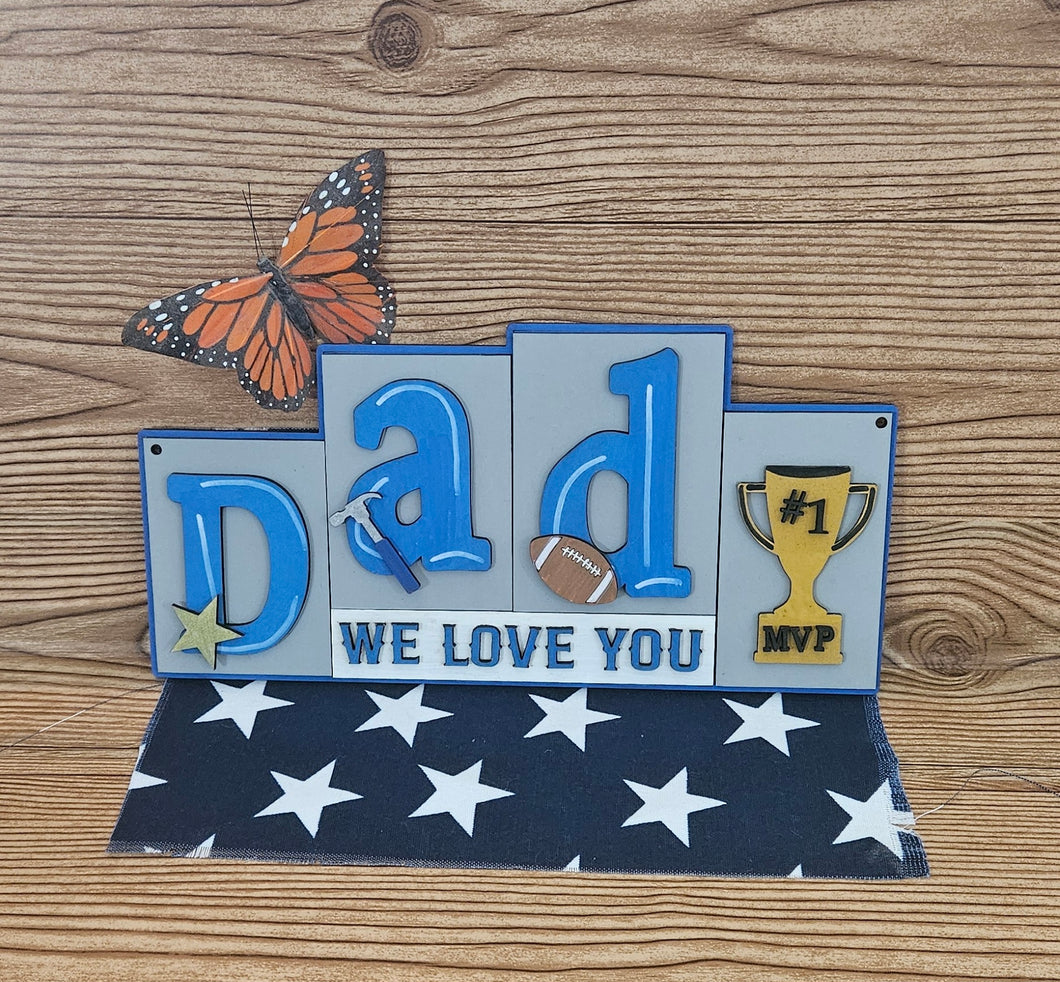 Dad We Love You Trophy Wall Hanger