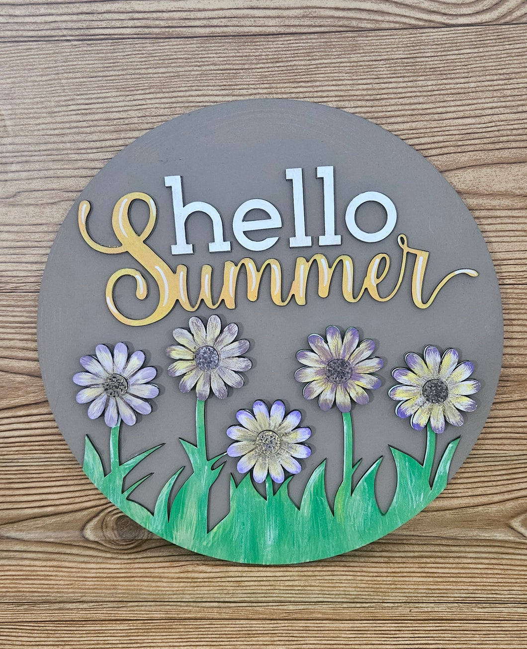 Hello Summer Daisy Round