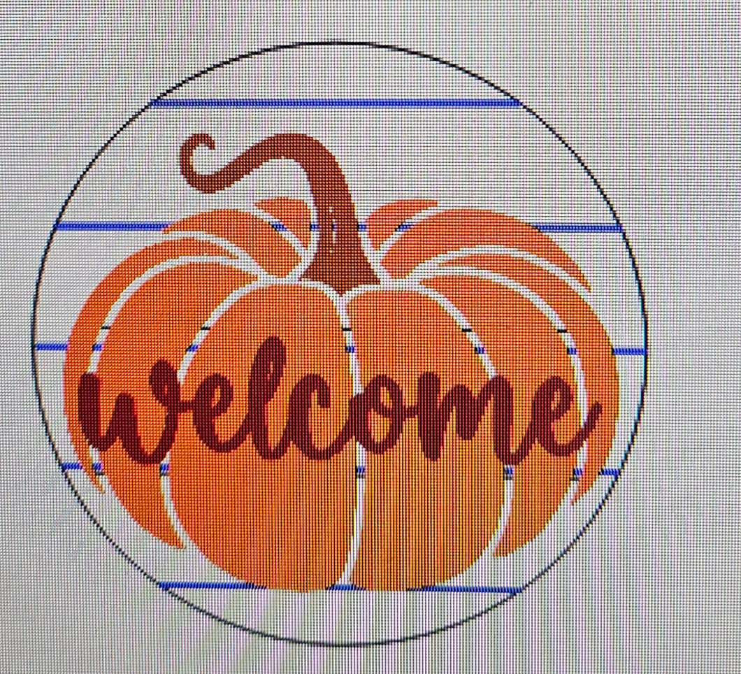 SIMPLE WELCOME PUMPKIN ROUND