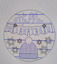 Load image into Gallery viewer, Hello Winter Banner and Beanie

