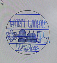 Load image into Gallery viewer, Warm Winter Wishes Mitten and Beanie Round
