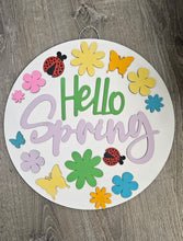 Load image into Gallery viewer, Hello Spring Flower Butterfly Ladybug
