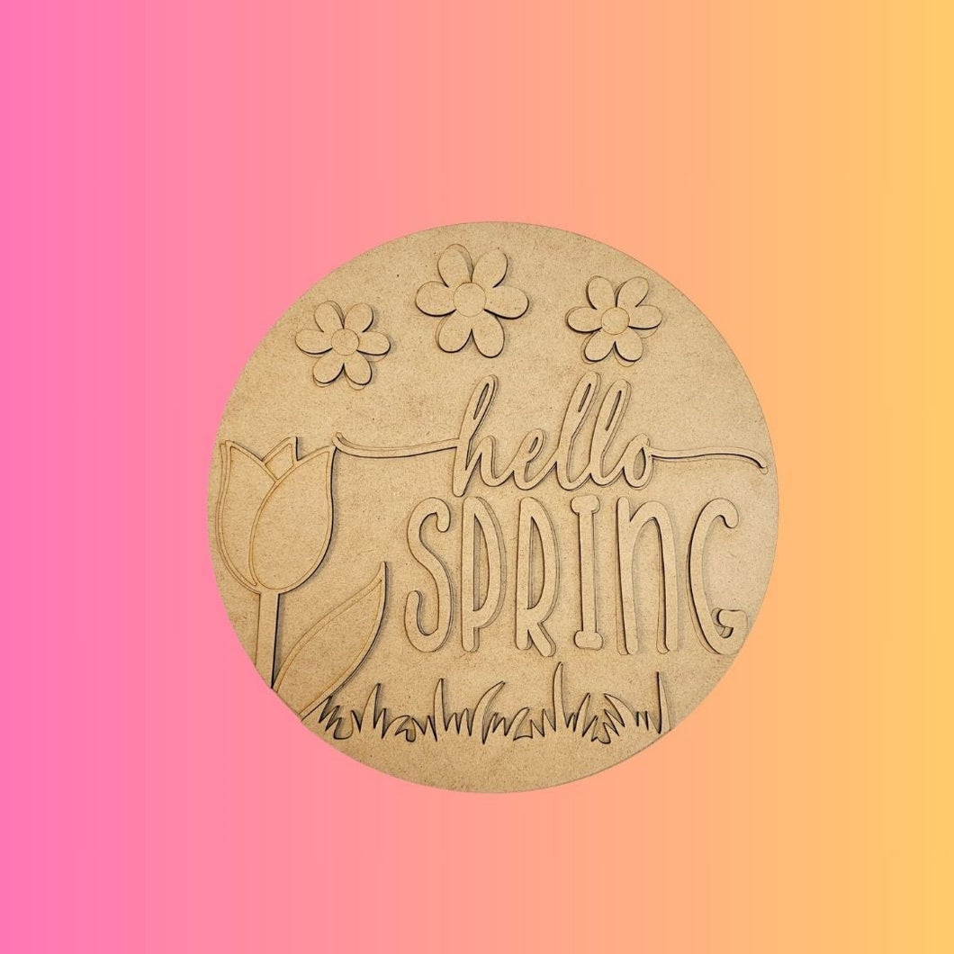 Hello Spring W/Tulip Painting Kit