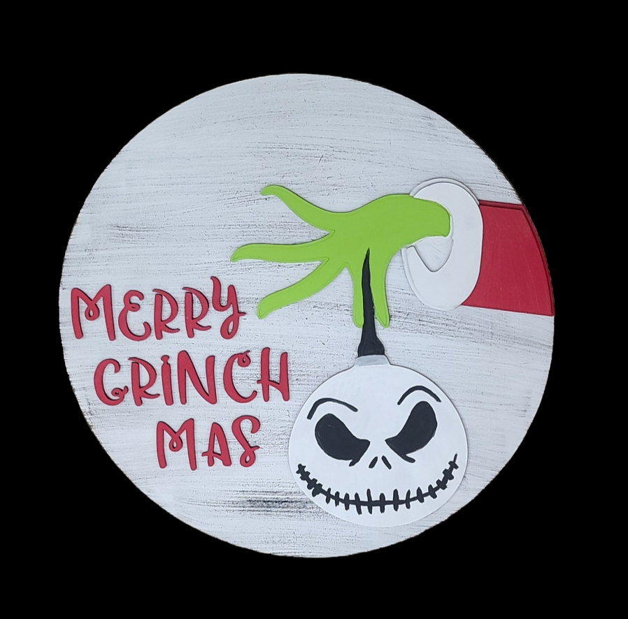 MERRY GRINCH MAS DOOR HANGER