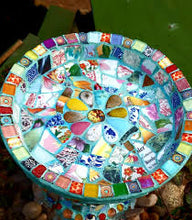 Load image into Gallery viewer, Mosaic Birdbath 6/11
