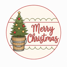 Load image into Gallery viewer, Merry Christmas Tree in a Bucket
