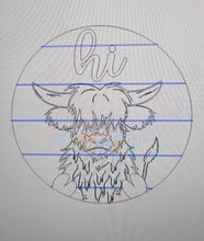 Load image into Gallery viewer, Adult Highland Cow Interchangeable Round With One Piece
