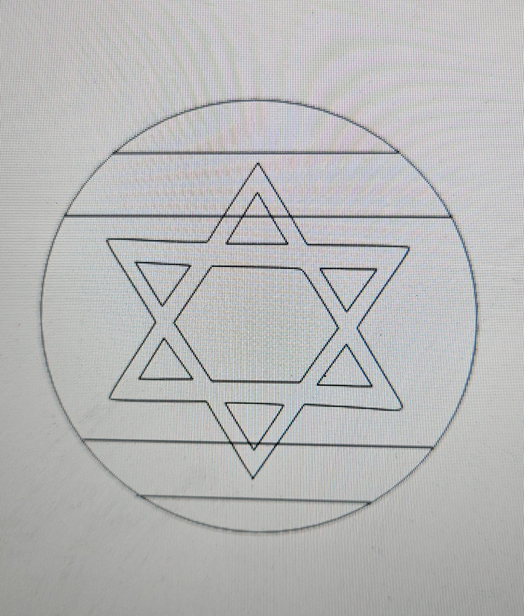 Single Star of David Round