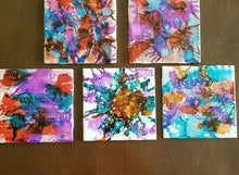 Load image into Gallery viewer, Summer Art Class INK BLOWING TILES
