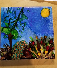 Load image into Gallery viewer, Summer Art Class INK BLOWING TILES
