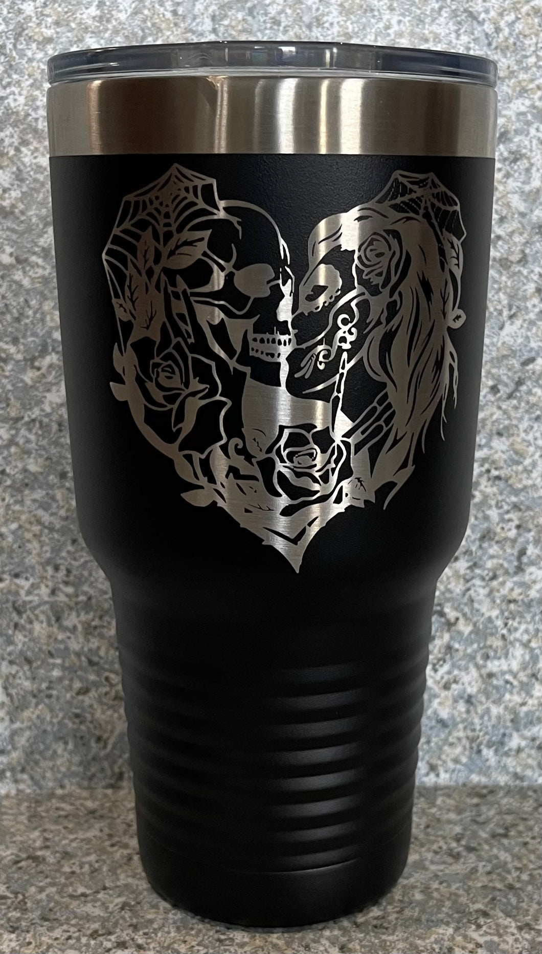 30oz Kissing Skulls Tumbler Design Only