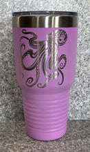 Load image into Gallery viewer, This is a 30oz Insulated Tumbler with the Tribal Octopus Design Only.

