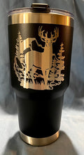Load image into Gallery viewer, 30oz Deer Tumbler Design with 1 name.
