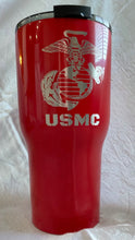 Load image into Gallery viewer, 30oz Insulated Marine Corp. Tumbler Design Only
