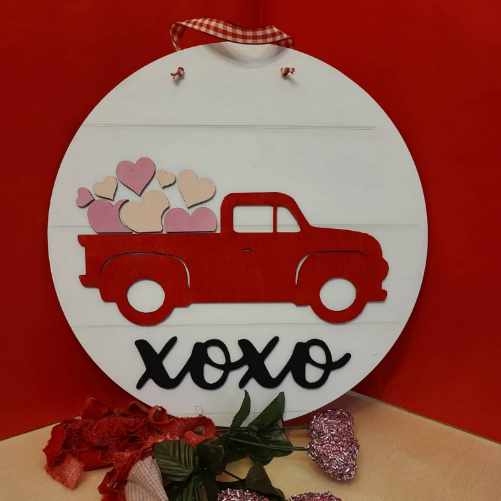 XOXO Heart Filled Truck