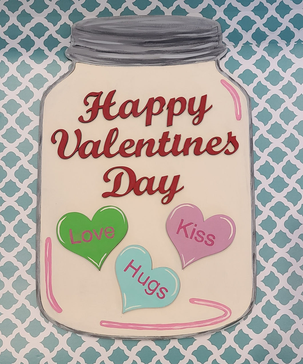 Happy Valentine's Mason Jar
