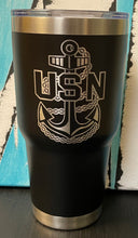 Load image into Gallery viewer, 30oz USN Tumbler Design with 1 Name
