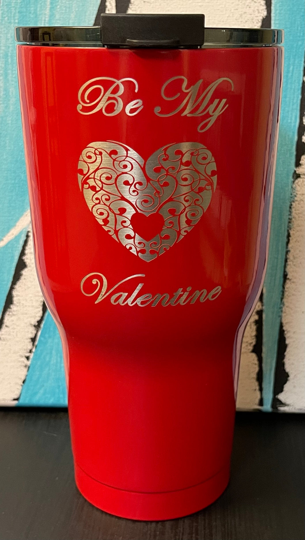 30oz Valentines Hearts Design with 1 Name
